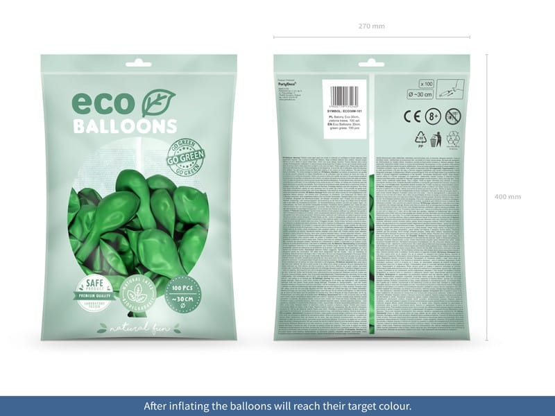 Balony metaliczne 12 zielone 