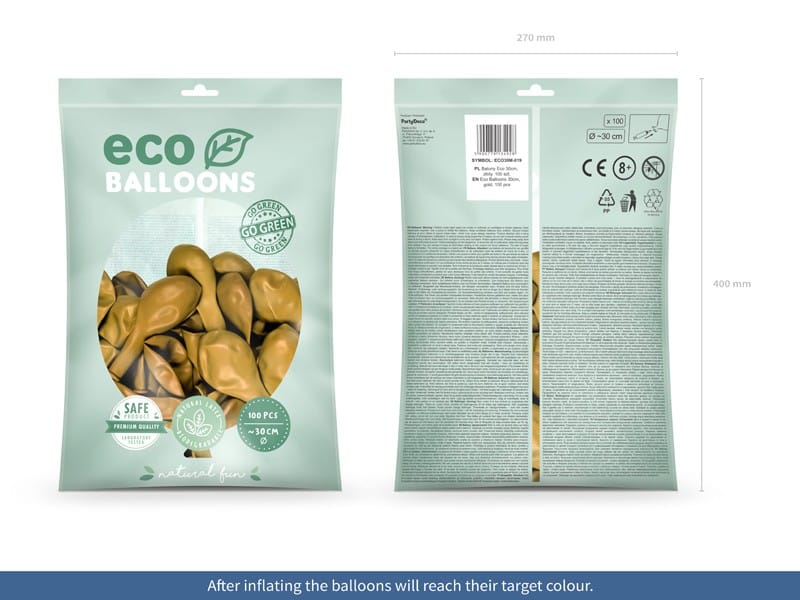 Balony metaliczne 12 złote 