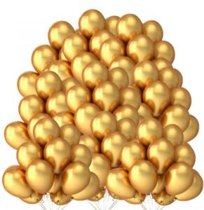 Balony metaliczne 12 złote 100 sztuk