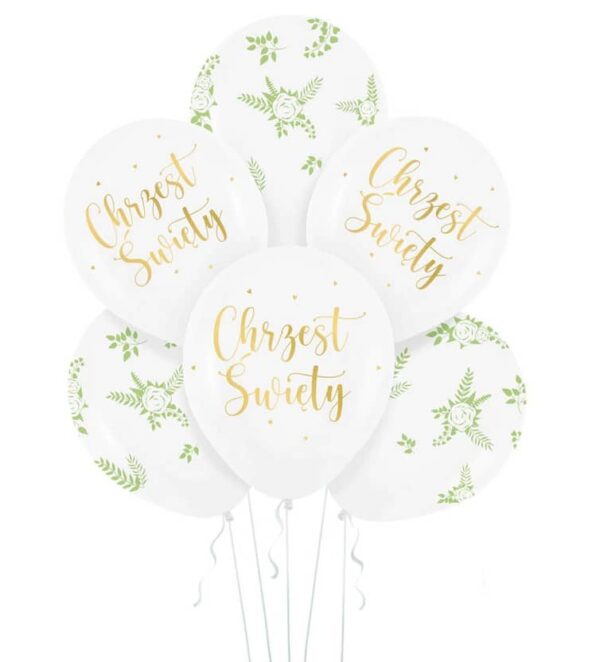 Balony na Chrzest Boho 6szt Mix