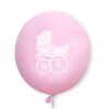 Balony na Chrzest Wózek Zestaw 5 sztuk Różowy