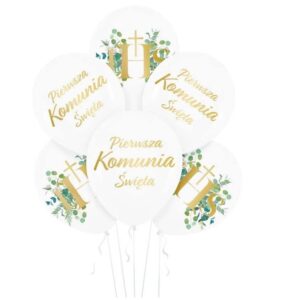 Balony Na Komunię Święta Boho 6 szt.