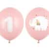 Balony na Roczek, Pastel Pale Pink
