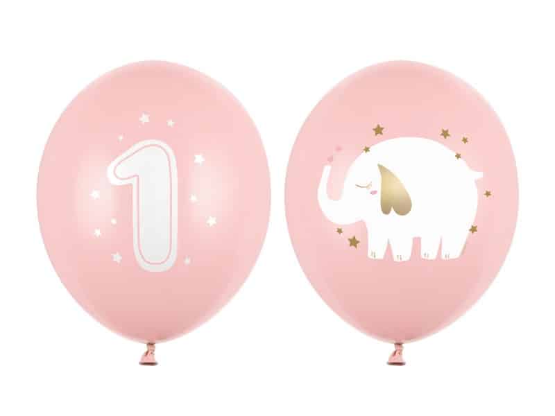 Balony na Roczek, Pastel Pale Pink
