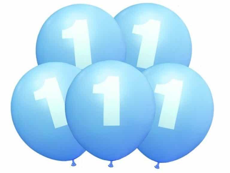 Balony na urodziny Błękitne w Jedynki