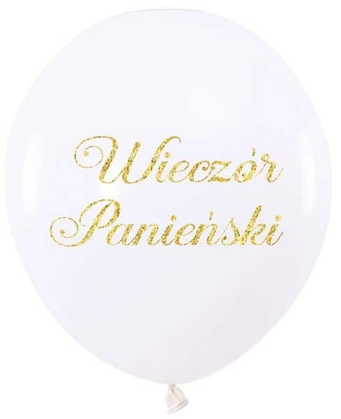 Balony Napis Wieczór Panieński Białe 5x