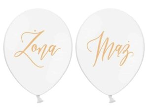 Balony pastelowe Mąż Żona 12