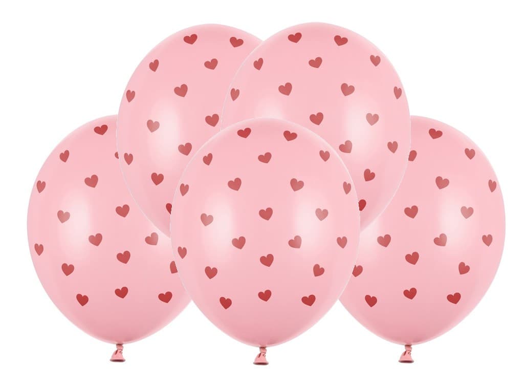 Balony Pastelowe Serduszka 5 szt.