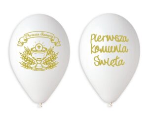 Balony Pierwsza Komunia Święta Gemar