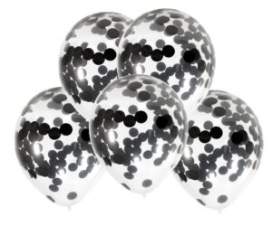 Balony z czarnym konfetti