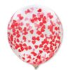 Balony z konfetti Czerwone Serca