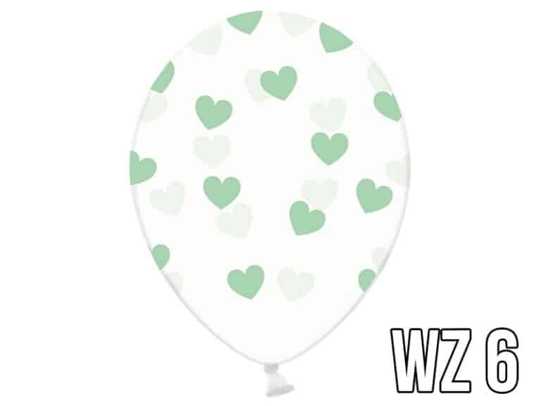 Balony z nadrukiem serca na walentynki, wesele WZÓR 6