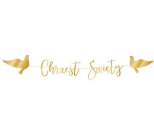 Baner Chrzest Święty Lustrzane Złoto