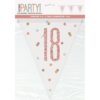Baner GLITZ Na 18 Urodziny Rose Gold