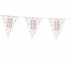 Baner GLITZ Na 18 Urodziny Rose Gold