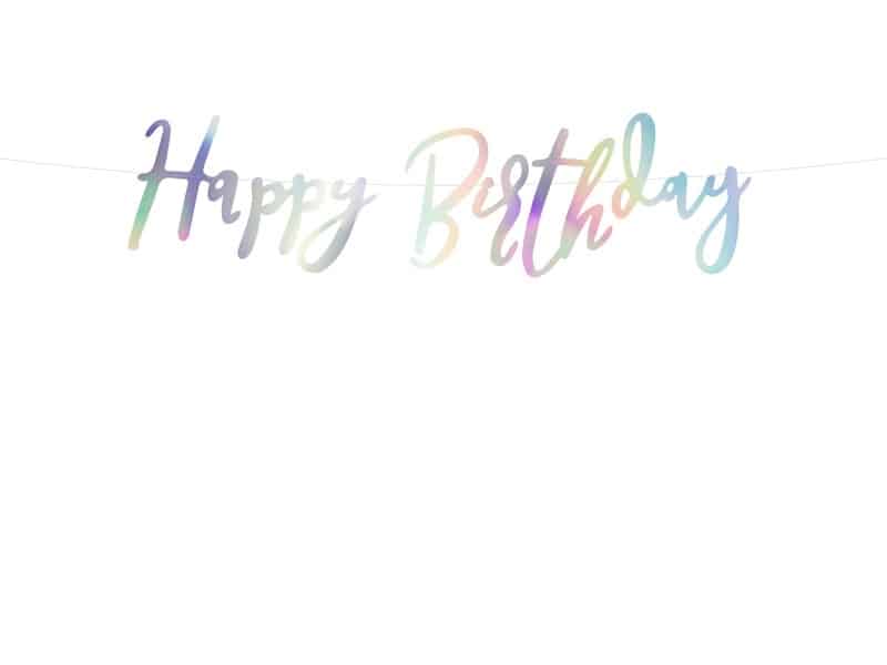 Baner Happy Birthday Opalizujący