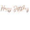 Baner Happy Birthday rose gold