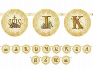 Baner Komunijny I KOMUNIA ŚW. IHS