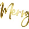 Baner Merry Christmas Złoty 83cm