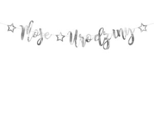 Baner moje urodziny, srebrny