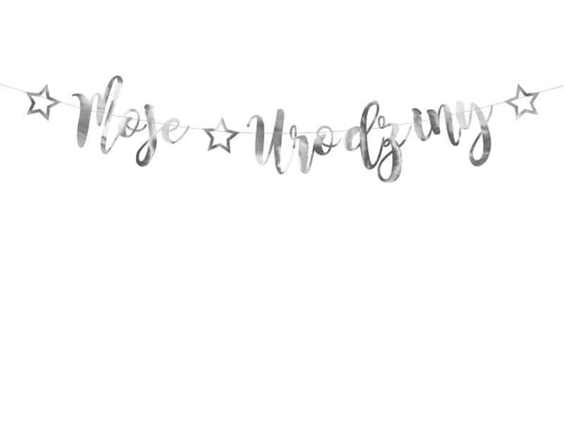 Baner moje urodziny, srebrny