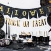 Baner na Halloween, Czarny, 20x175cm