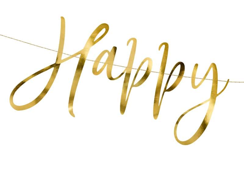 Baner na Sylwestra Happy New Year 66x18cm