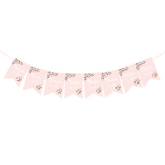 Baner na Wieczór Panieński Bride to Be Flowers