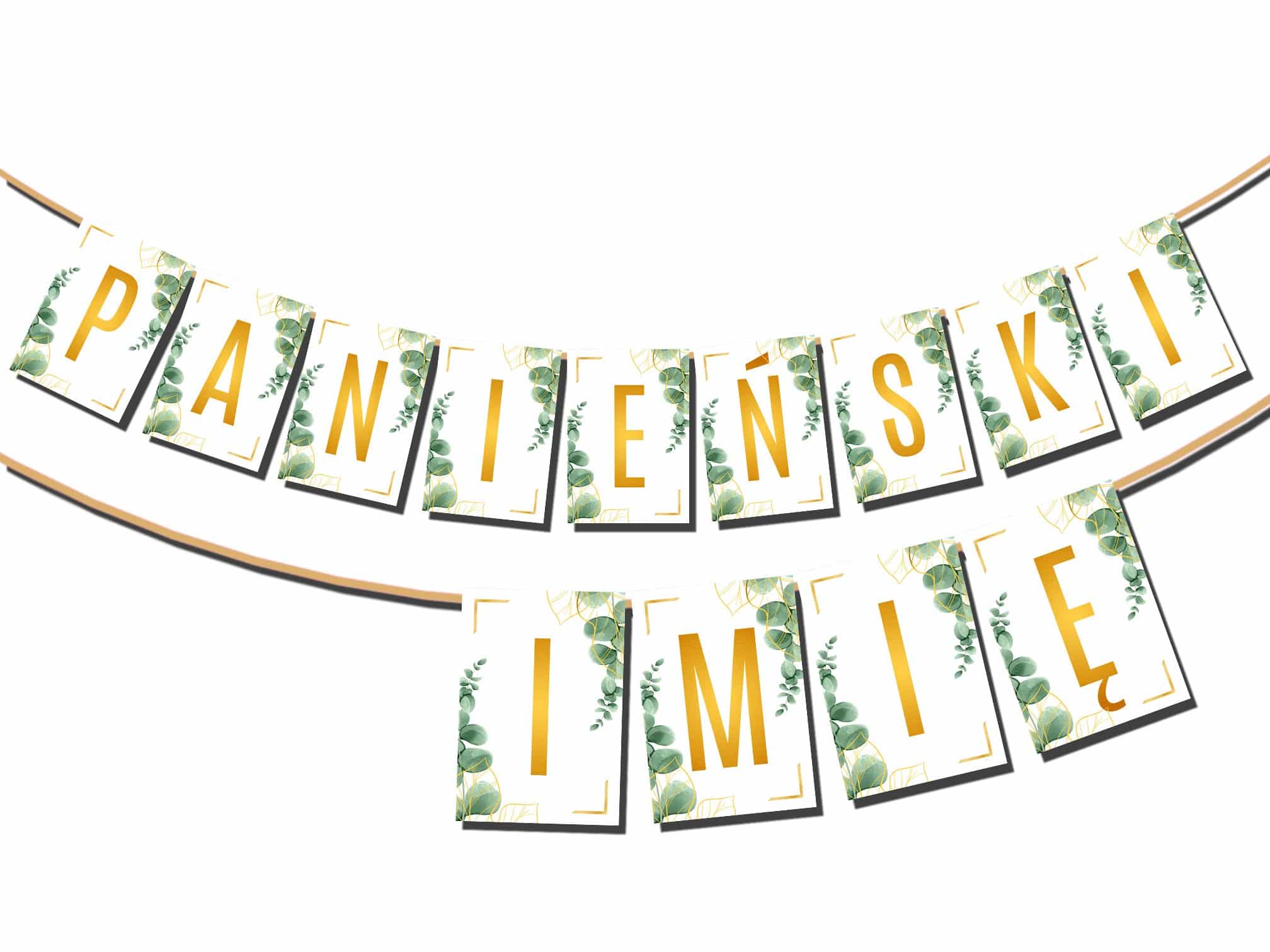 Baner Panieński  + Imię Boho Eukaliptus 