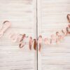 Banner Just Married rose gold