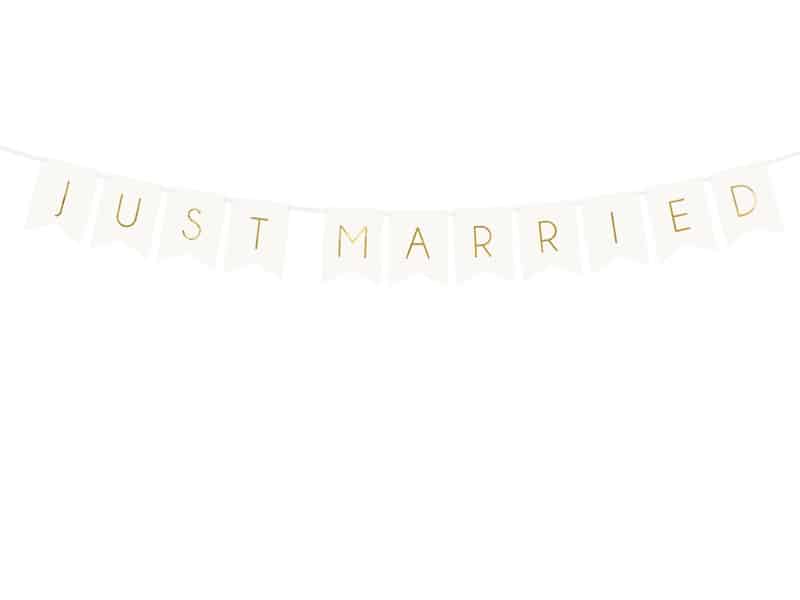 Banner ślubny Just Married