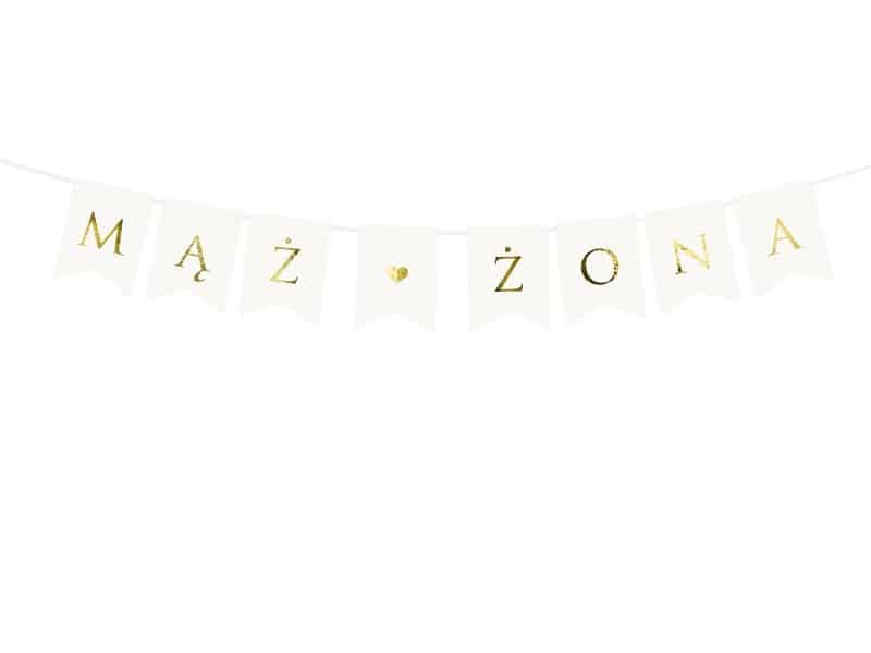 Banner ślubny Mąż Żona