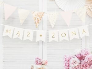 Banner ślubny Mąż Żona
