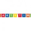 Banner urodzinowy z napisem Party Time Klocki 