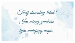 Bileciki Do Zaproszeń Ślubnych Aqua Blue