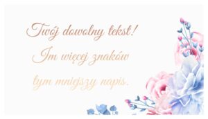 Bileciki Do Zaproszeń Ślubnych Boho Rosie