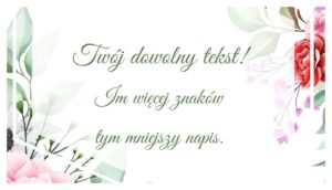 Bileciki Do Zaproszeń Ślubnych Flowers Dream