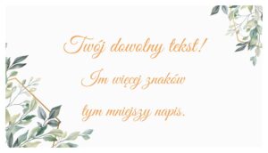 Bileciki Do Zaproszeń Ślubnych Kwiatowe Boho