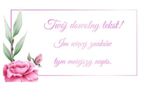 Bileciki Do Zaproszeń Ślubnych Lila Róż
