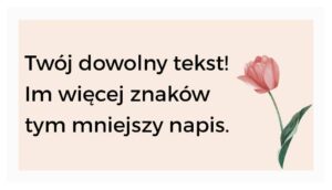 Bileciki Do Zaproszeń Ślubnych Mini Spring