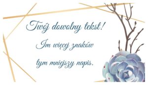 Bileciki Do Zaproszeń Ślubnych Ophelia