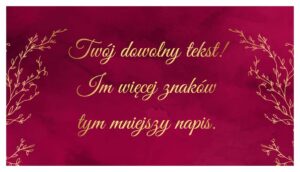 Bileciki Do Zaproszeń Ślubnych Royal Red