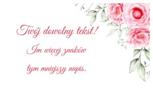 Bileciki Do Zaproszeń Ślubnych Różany Las