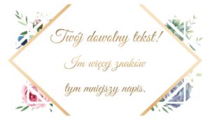 Bileciki Do Zaproszeń Ślubnych Wiosenne Kwiaty