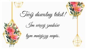 Bileciki Do Zaproszeń Ślubnych Złoty Ogród