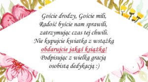 Bileciki, wkładki do zaproszeń ślubne Kwiatowy Ogród