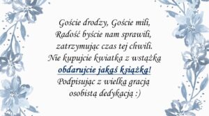 Bileciki, wkładki do zaproszeń ślubne Malowane Lilie