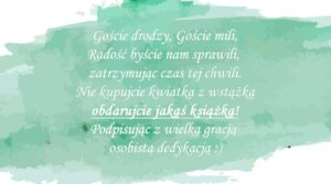 Bileciki, wkładki do zaproszeń ślubne Miętowa Jagoda