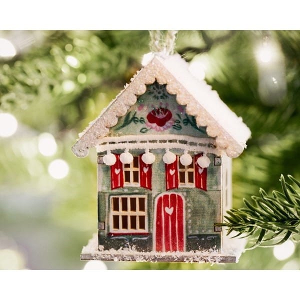 Bombka Domek z Piernika Biała