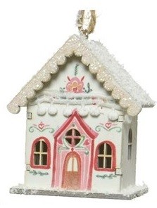 Bombka Domek z Piernika Biała